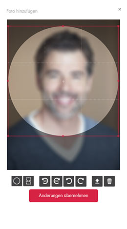Screenshot des Lebenslauf.de Editors